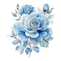 AI generated Watercolor One Rose flower design png