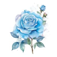 AI generated One Rose flower design png