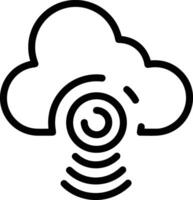 Cloud icon symbol vector image. Illustration of the hosting storage design image