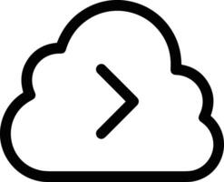 Cloud icon symbol vector image. Illustration of the hosting storage design image