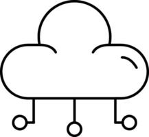 Cloud icon symbol vector image. Illustration of the hosting storage design image