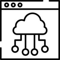 nube icono símbolo vector imagen. ilustración de el hospedaje almacenamiento diseño imagen