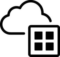 Cloud icon symbol vector image. Illustration of the hosting storage design image