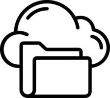 Cloud icon symbol vector image. Illustration of the hosting storage design image