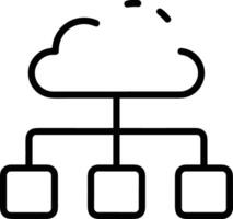 Cloud icon symbol vector image. Illustration of the hosting storage design image