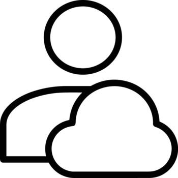 Cloud icon symbol vector image. Illustration of the hosting storage design image