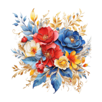 ai gegenereerd digitaal olieverf bloemen patroon ontwerp, schitteren bloem boeket ontwerp, reliëf bloem patroon, glanzend bloem schilderij ontwerp, textiel bloem materiaal ontwerp png