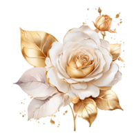 AI generated One Rose flower design png