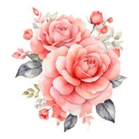 AI generated One Rose flower design png