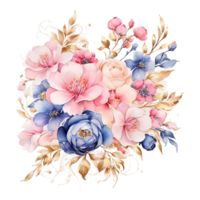 ai gegenereerd digitaal olieverf bloemen patroon ontwerp, schitteren bloem boeket ontwerp, reliëf bloem patroon, glanzend bloem schilderij ontwerp, textiel bloem materiaal ontwerp png