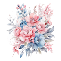 Digital oilpainted floral pattern design, Glitter flower Bouquet  design, Embossed flower pattern, Glossy flower painting design, Textile flower material design png