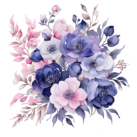 AI generated Digital oilpainted floral pattern design, Glitter flower Bouquet  design, Embossed flower pattern, Glossy flower painting design, Textile flower material design png