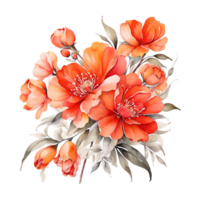 ai gegenereerd digitaal olieverf bloemen patroon ontwerp, schitteren bloem boeket ontwerp, reliëf bloem patroon, glanzend bloem schilderij ontwerp, textiel bloem materiaal ontwerp png