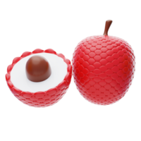 lychee 3d icono. lychee Fruta 3d icono png