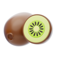 kiwi 3d ícone. kiwi fruta 3d ilustração png