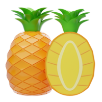 ananas 3d ikon. ljuv frukt 3d ikon png