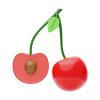 Cereza 3d icono. dulce Cereza 3d icono png