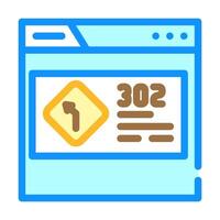 302 redirect seo color icon vector illustration