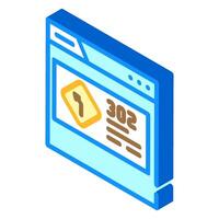 302 redirect seo isometric icon vector illustration