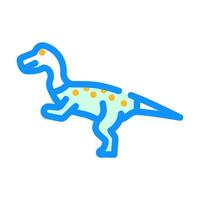 velociraptor dinosaurio animal color icono vector ilustración