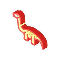 diplodocus dinosaur animal isometric icon vector illustration