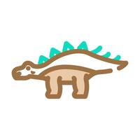 kentrosaurus dinosaur animal color icon vector illustration