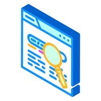 seo friendly url isometric icon vector illustration