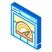 page speed seo isometric icon vector illustration