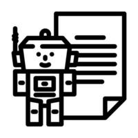 robots txt seo line icon vector illustration