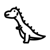 Carnotaurus dinosaurio animal línea icono vector ilustración