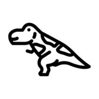 tyrannosaurus rex dinosaur animal line icon vector illustration