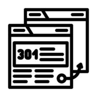 301 redirect seo line icon vector illustration