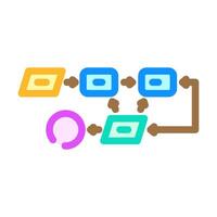 apriori algorithm color icon vector illustration