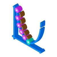 gradient descent algorithm isometric icon vector illustration