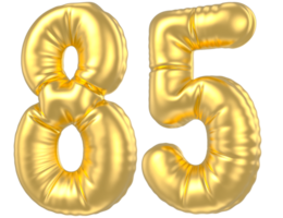 3d Gold Nummer 85 Rendern png