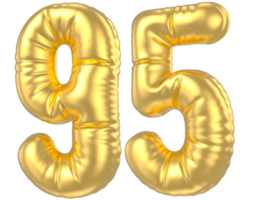 3d Gold Nummer 95 Rendern png