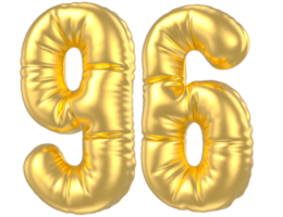 3d Gold Nummer 96 Rendern png