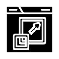 responsive design seo glyph icon vector illustration