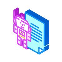 robots txt seo isometric icon vector illustration