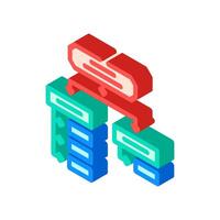 search algorithm isometric icon vector illustration