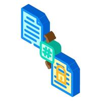 hashing algorithm isometric icon vector illustration