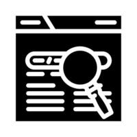 seo friendly url glyph icon vector illustration