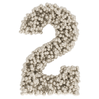 2 Number Ball 3D Render png