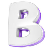 font B 3d rendere png