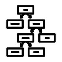 decision tree algorithm line icon vector illustration