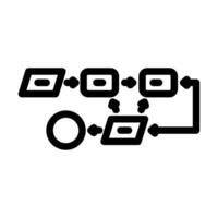 apriori algorithm line icon vector illustration