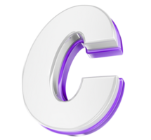 font c 3d rendere png