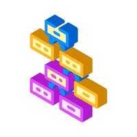 decision tree algorithm isometric icon vector illustration