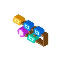 apriori algorithm isometric icon vector illustration