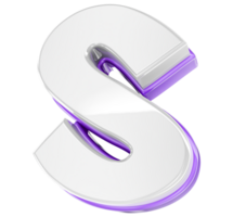 Font S 3D Render png